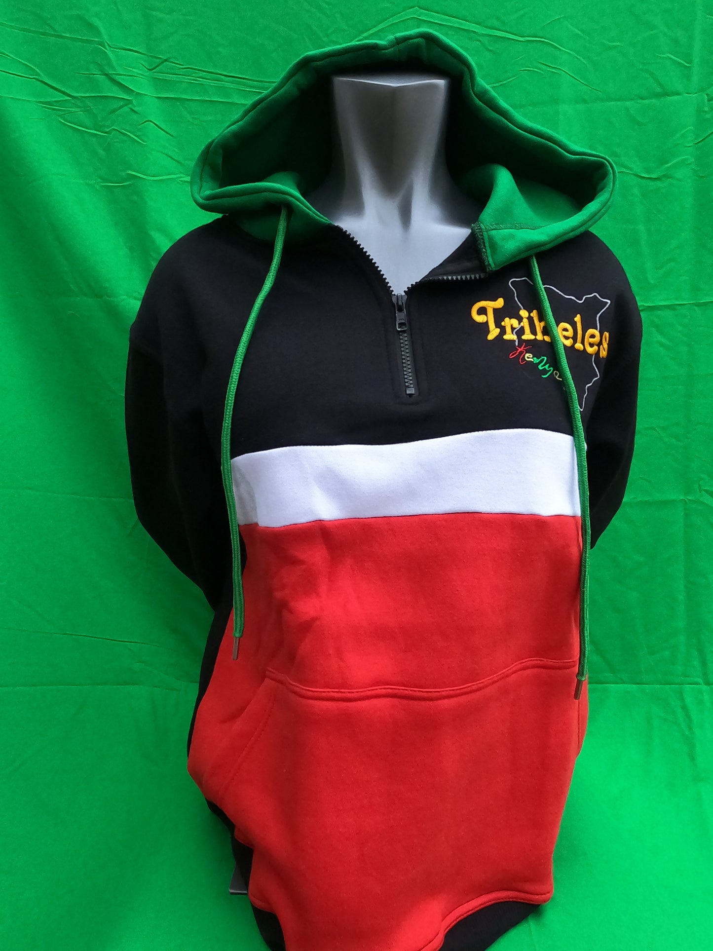 Tribeless Green Hat Hoodie- Kenya Edition