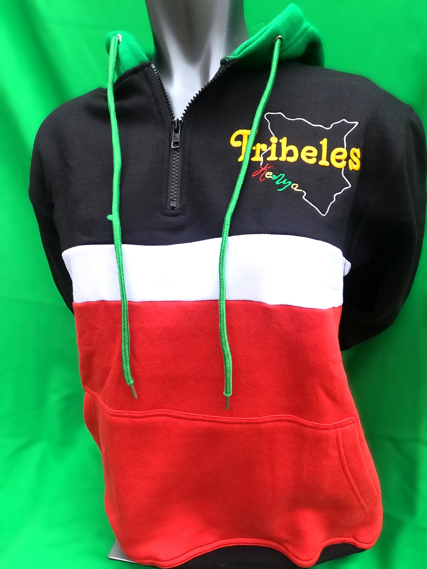 Tribeless Green Hat Hoodie- Kenya Edition